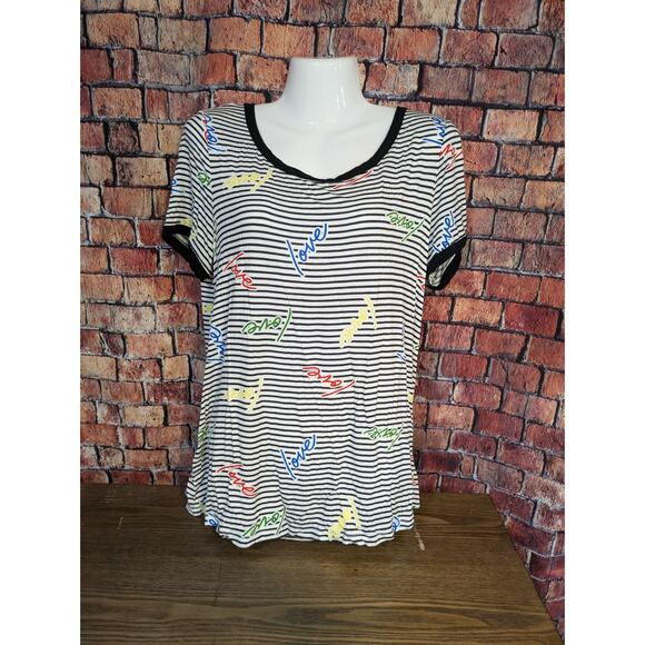 ModCloth Keep the Quirk Comin’ Ringer “love” Tee Size M - Picture 9 of 9